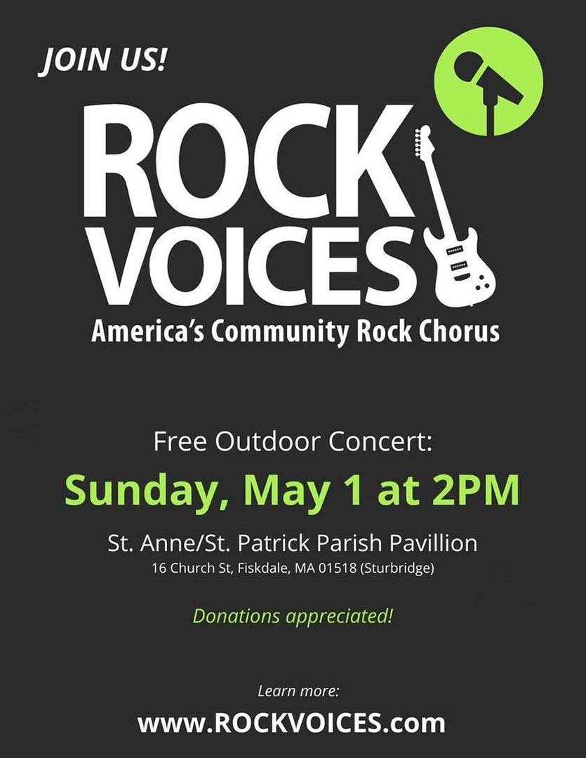 Free Rock Voices Concert at St. Anne/St. Patrick Parish - May 1st at 2 PM