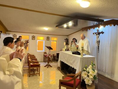Fr. Dennis Gallagher, A. A, Provincial Superior of the North American Province, Presiding at mass