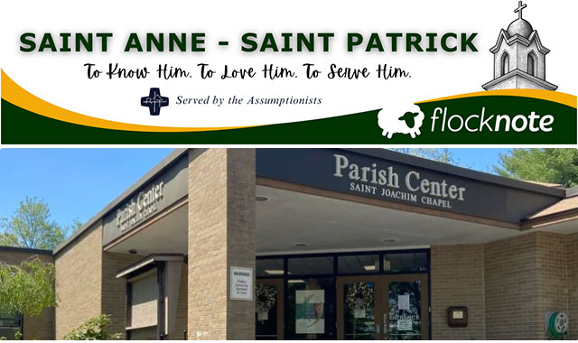 Faith Formation Registration, Grief Support, and Job Openings at St. Anne–St. Patrick Parish